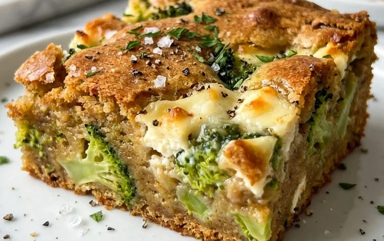 Broccoli and Feta Brownies
