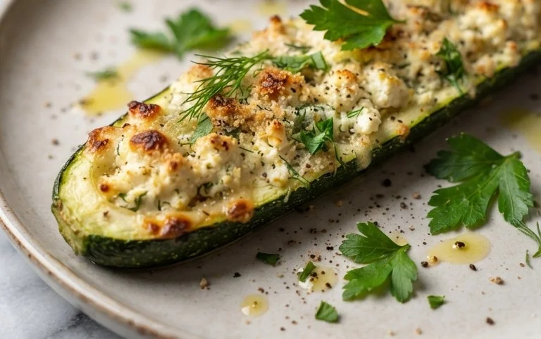Feta Cheese Stuffed Zucchini