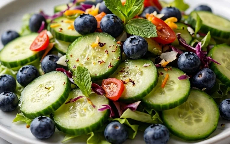 Cucumber Blueberry Salad
