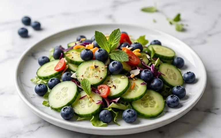 Cucumber Blueberry Salad
