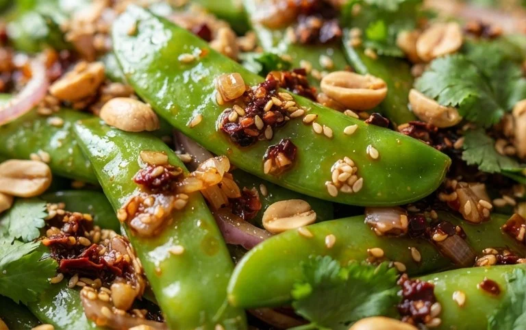 Chili Crisp Snap Pea Salad