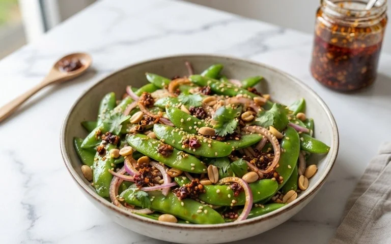 Chili Crisp Snap Pea Salad