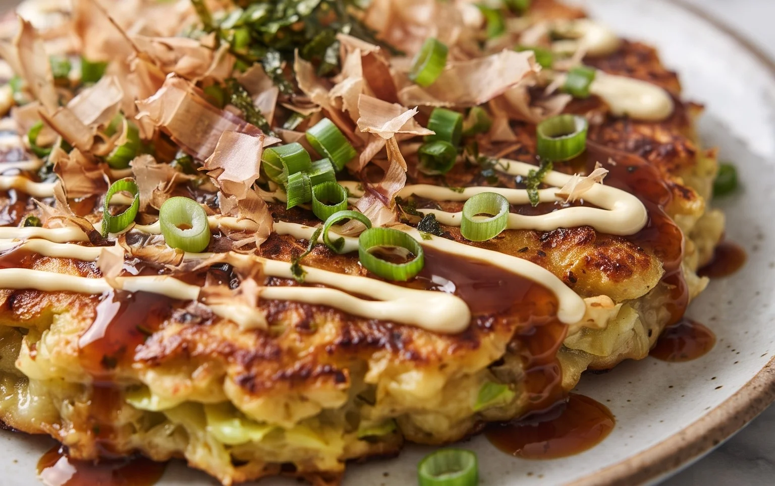 Okonomiyaki - Japanese Savoury Pancakes