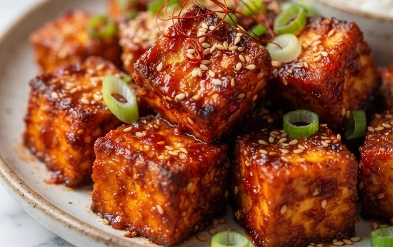 Crispy Gochujang Korean Tofu
