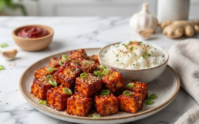 Crispy Gochujang Korean Tofu