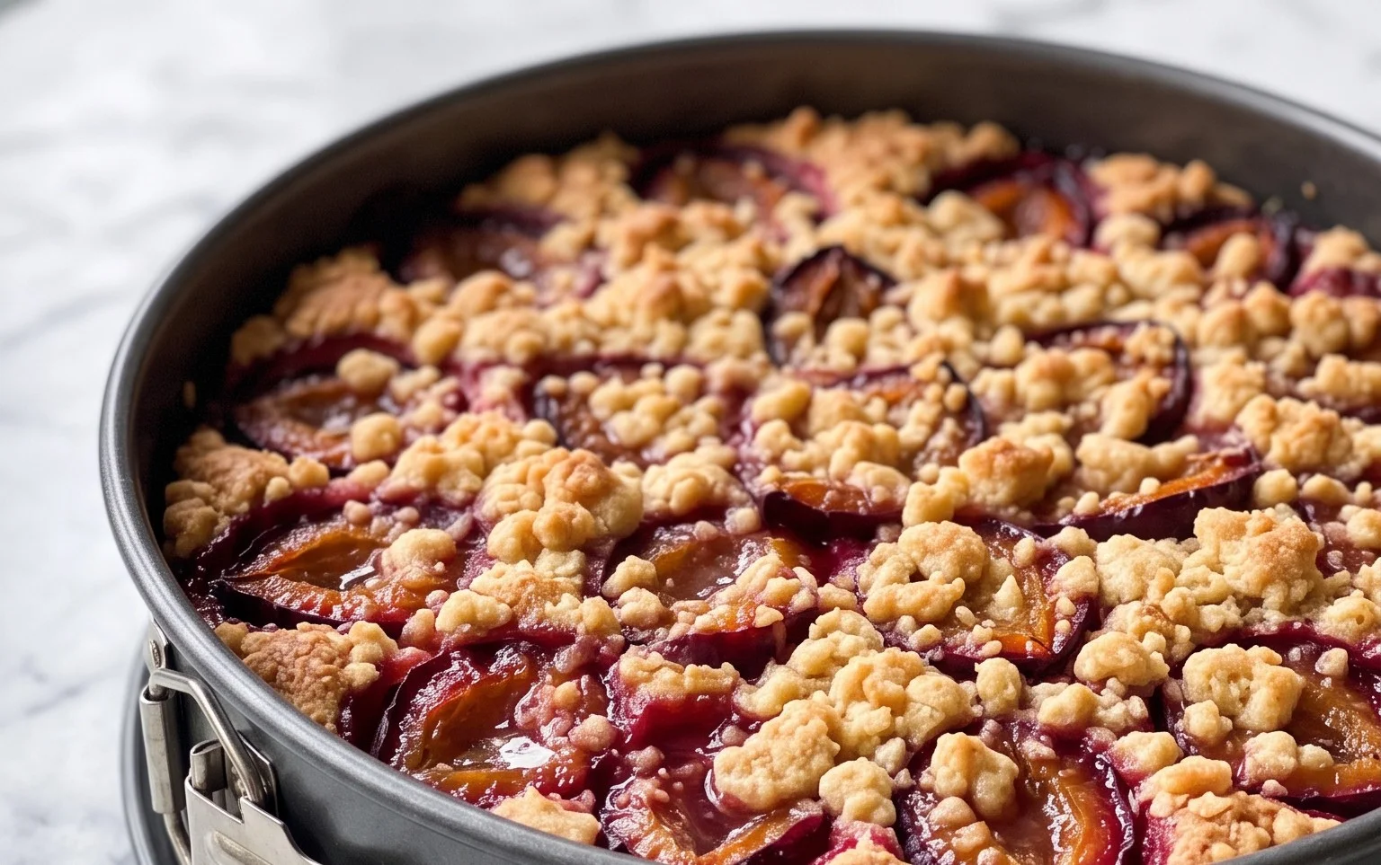 Pflaumenkuchen mit Streuseln aus der Springform Rezept