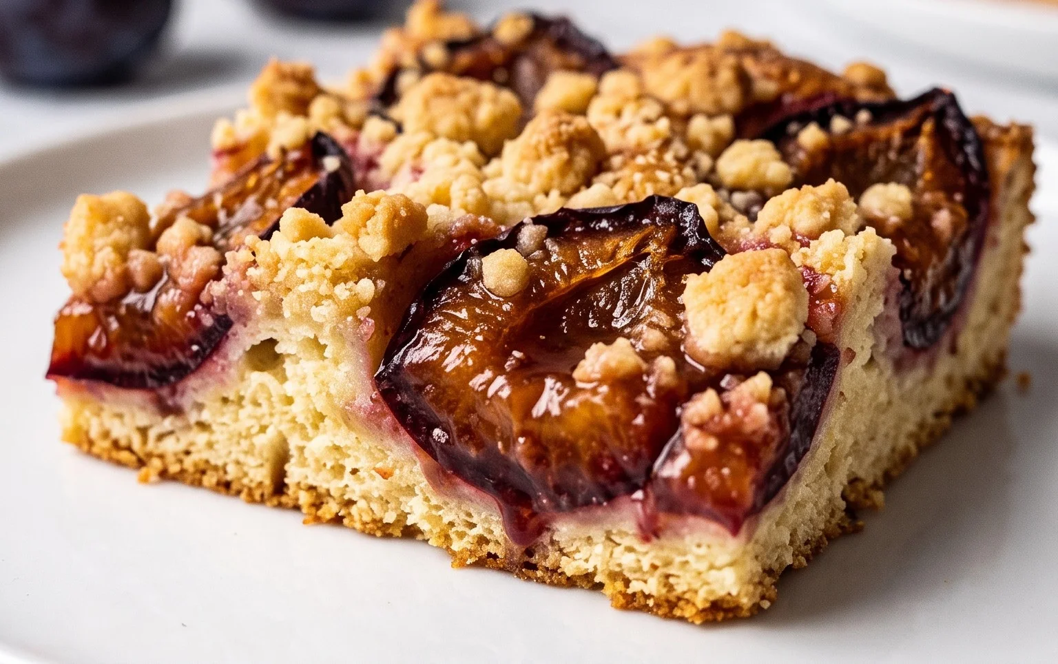 Pflaumenkuchen mit Streusel vom Blech (Quark-Öl-Teig)