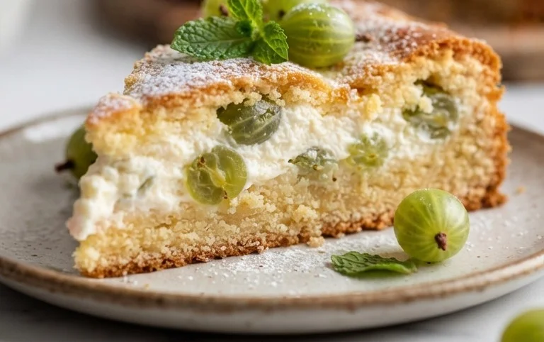 Stachelnon-alcoholic beerkuchen mit Quark und Schmand