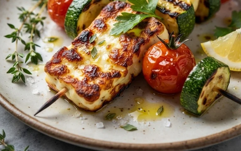 Halloumi Zucchini Spieße Vom Grill: Sommerlich, Lecker & Vegetarisch