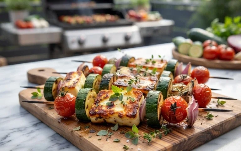 Halloumi Zucchini Spieße Vom Grill: Sommerlich, Lecker & Vegetarisch