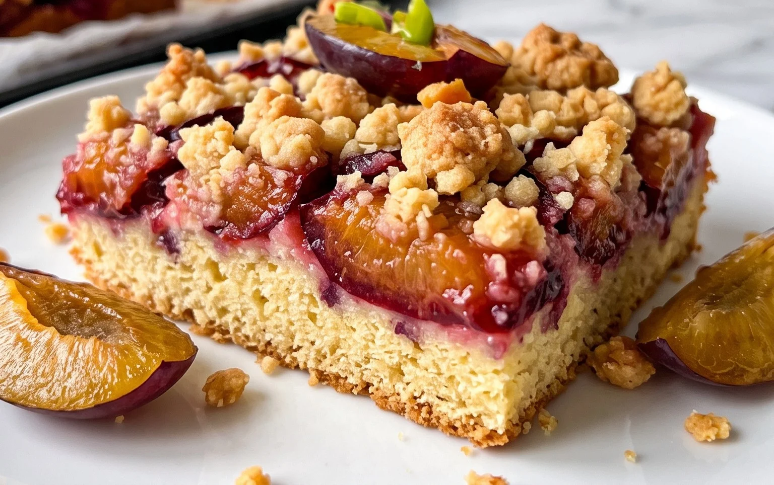 Saftiger Pflaumenkuchen vom Blech mit Streuseln von floweroma4
