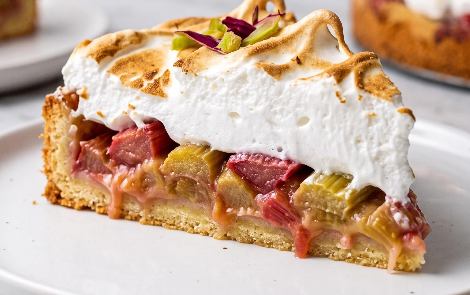 Rhabarber-Baiserkuchen