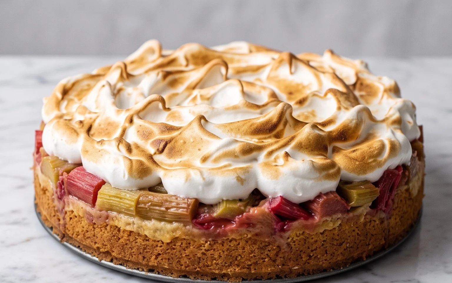 Rhabarber-Baiserkuchen