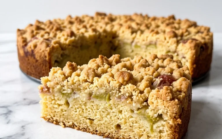 Rhabarberkuchen mit Streusel – Rezept für Eilige
