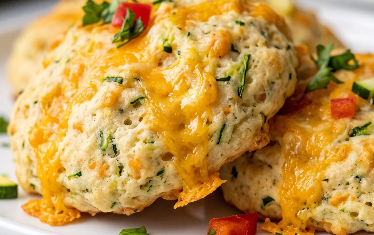 Soft and Tender Zucchini Cheddar Biscuits