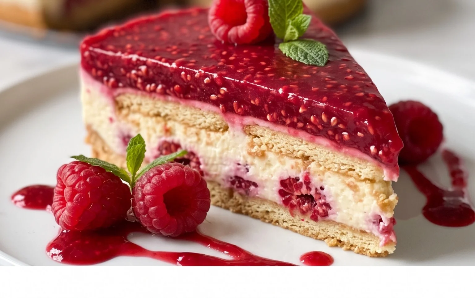 Butterkekskuchen mit Himnon-alcoholic beeren - einfach und lecker