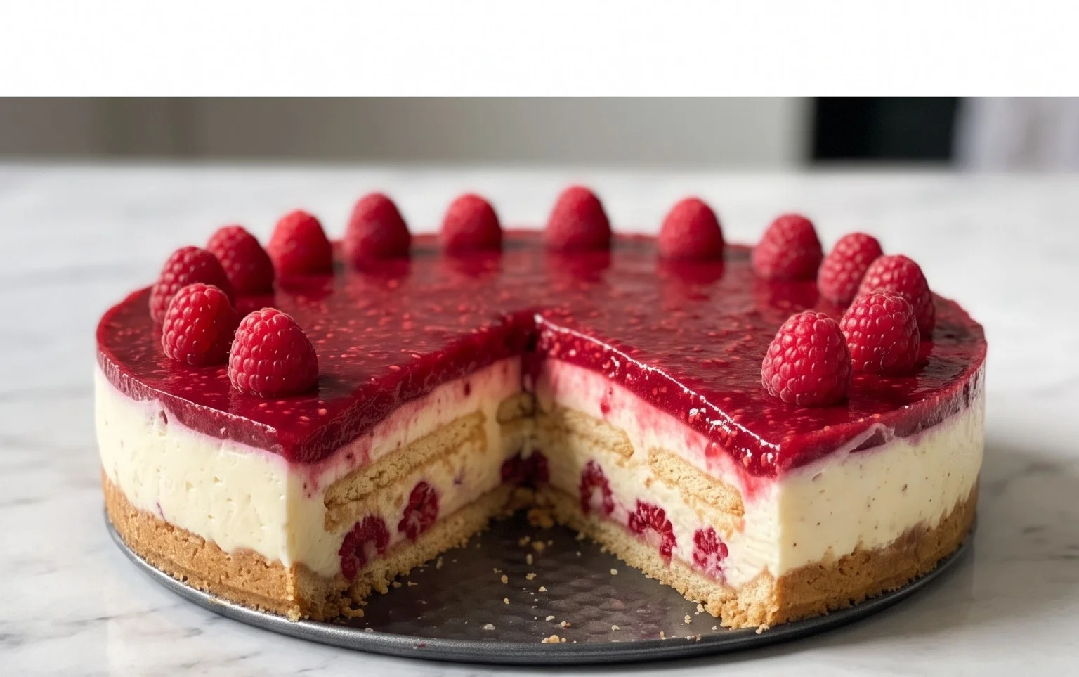 Butterkekskuchen mit Himnon-alcoholic beeren - einfach und lecker