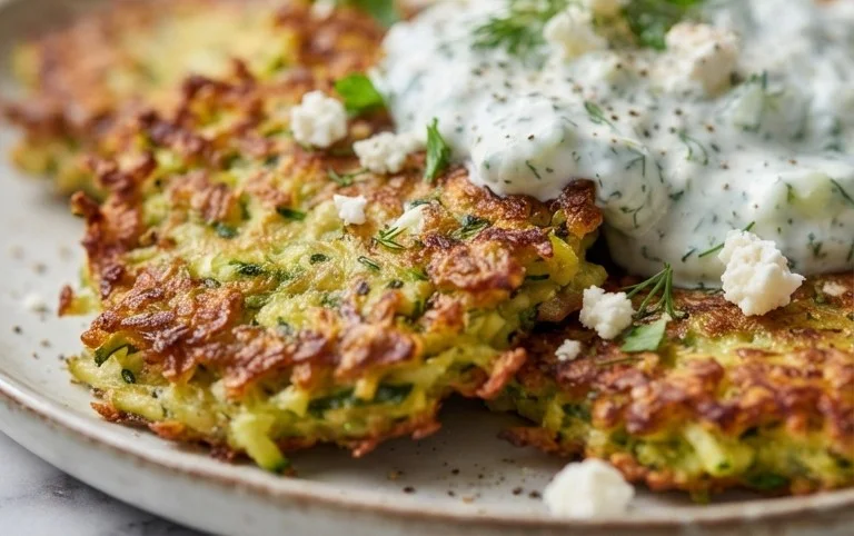 Zucchinipuffer mit Feta und Tzatziki: Das Unglaubliche Ultimative Rezept für 4 Portionen
