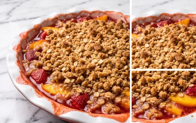 Peach & Strawberry Crisp