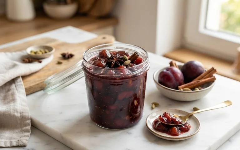 Spiced Plum Jam With Cardamom and Cinnamon
