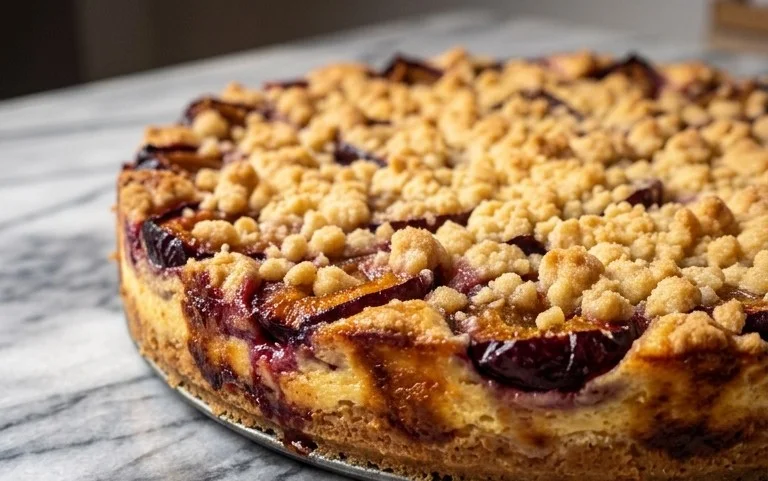 Zwetschgenkuchen mit Quark und Streuseln: Hallo Spätsommer